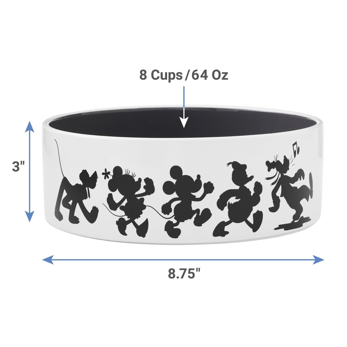 Disney Mickey Mouse Non-Skid Ceramic Dog and Cat Bowl