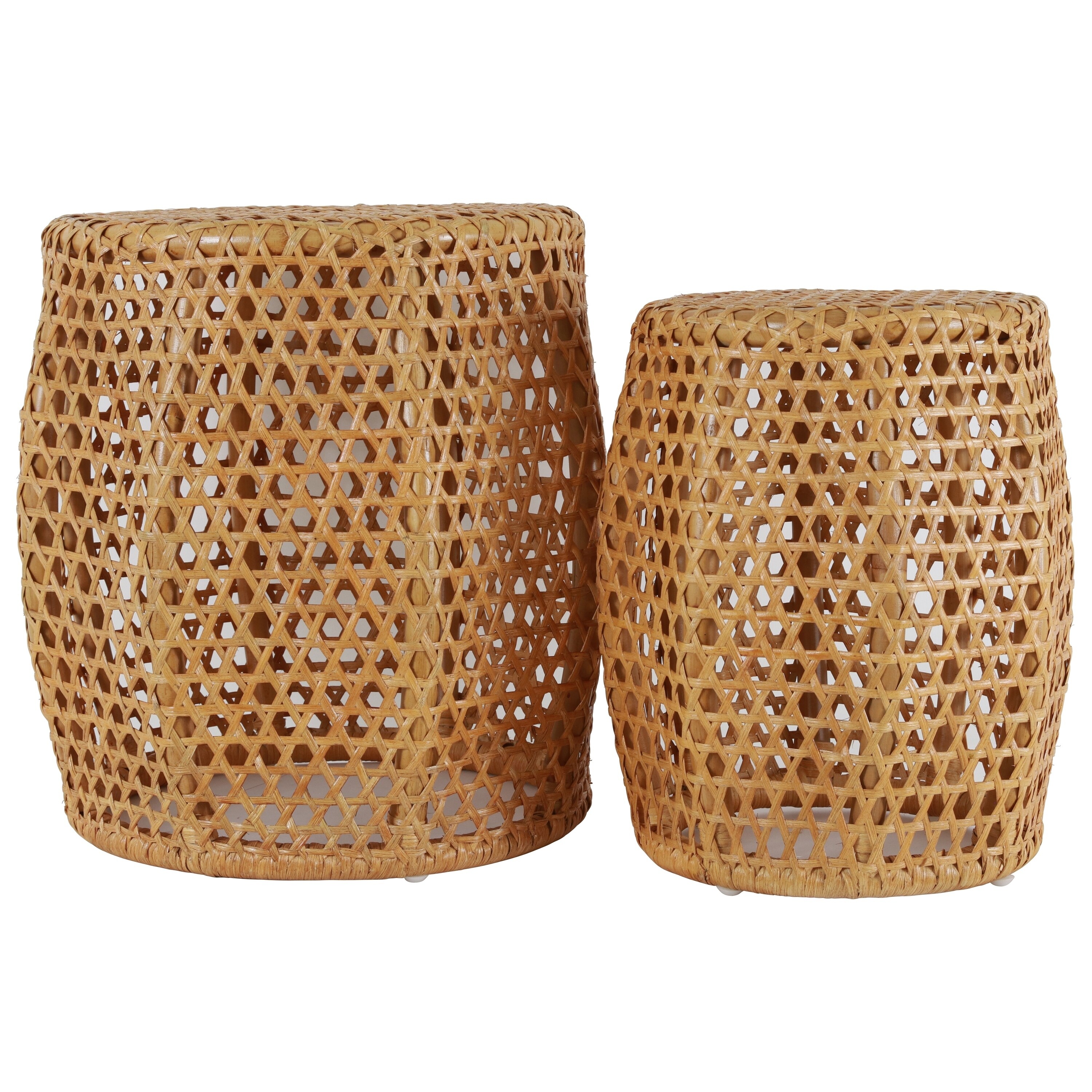 Ziggy Rattan Nesting Side Table Set