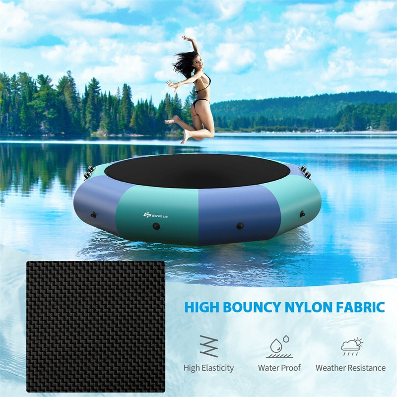 12 FT Inflatable Water Trampoline Recreational Water Bouncer