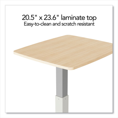 Union and Scale Essentials Sit-Stand Single-Column Mobile Workstation， 23.6