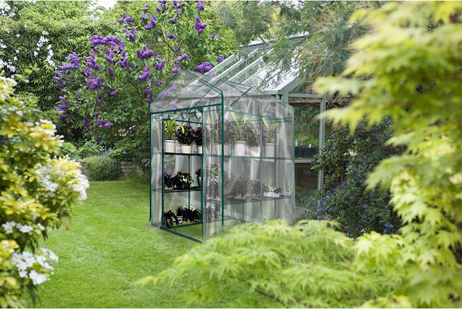 Home-Complete HC-4202 Walk-In Greenhouse Indoor-Outdoor with 8 sturdy stands