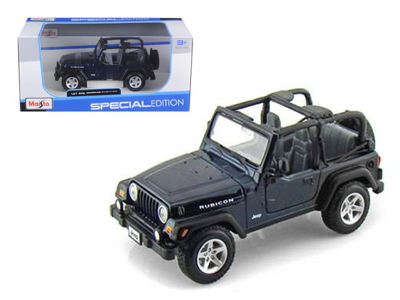 Maisto 31245bl  Jeep Wranger Rubicon Blue 1/27 Die...