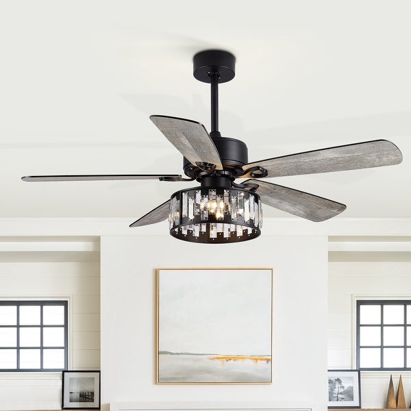 52-In Black Farmhouse Indoor Ceiling Fan with Light Remote Shopping - The Best Deals on Ceiling Fans | 40971725