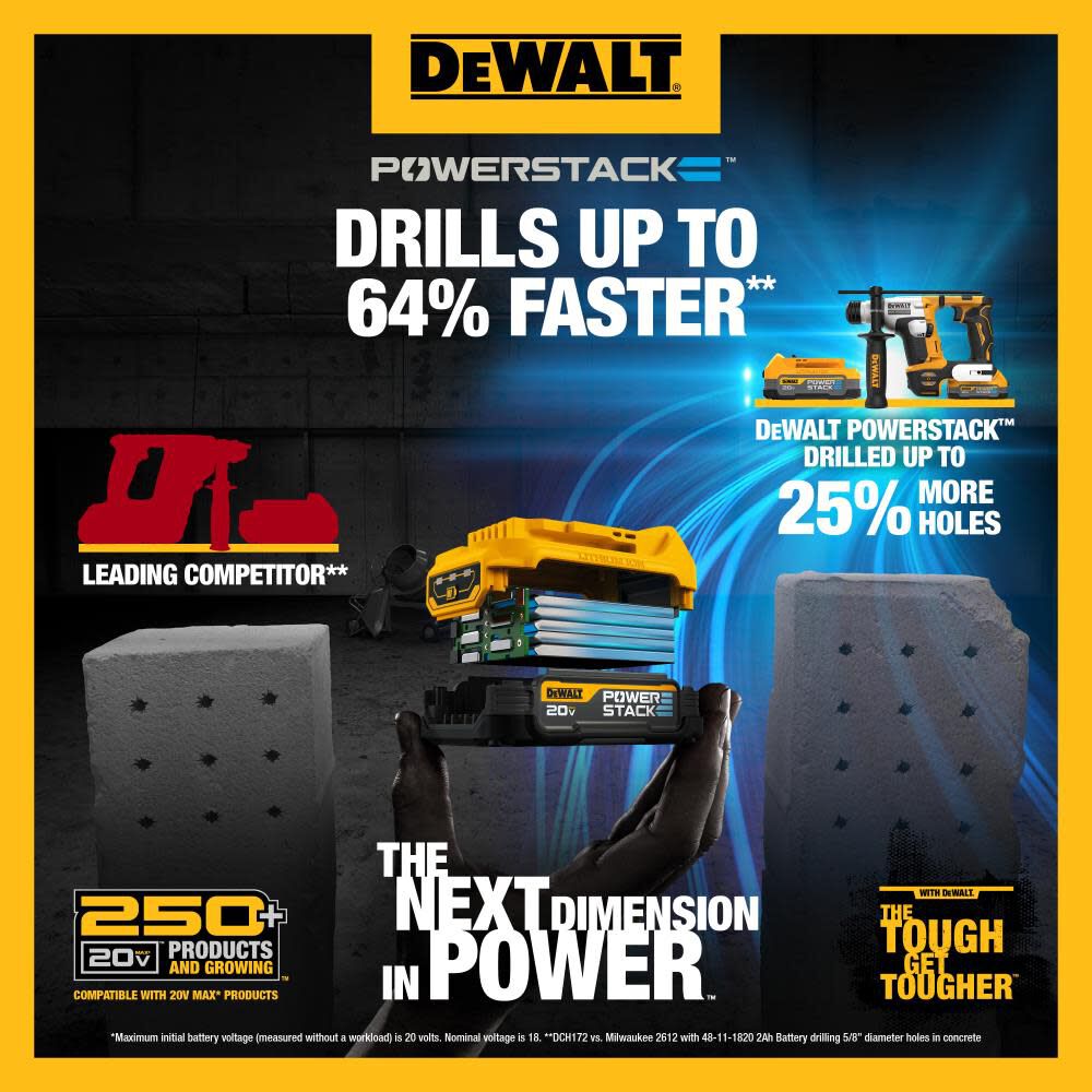 DW POWERSTACK 20V MAX Compact Battery DCBP034 from DW