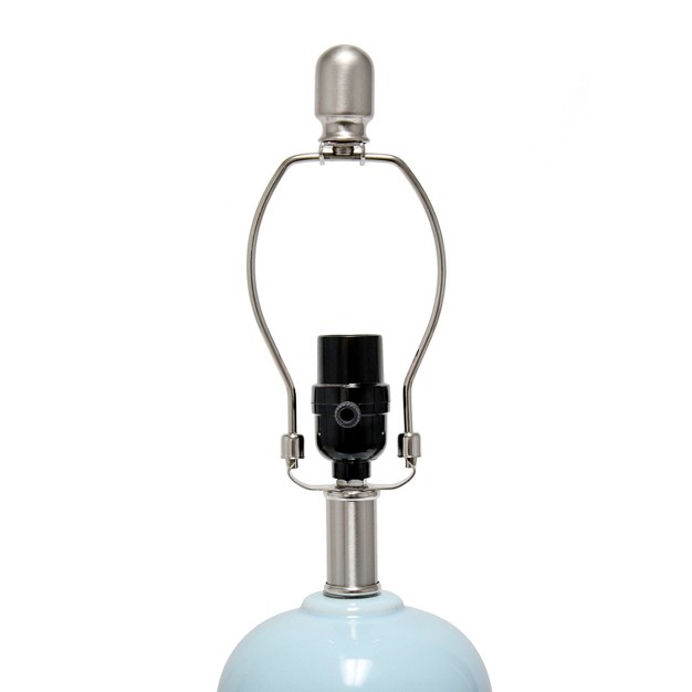 Dual Orb Table Lamp With Fabric Shade Light Blue Lalia Home