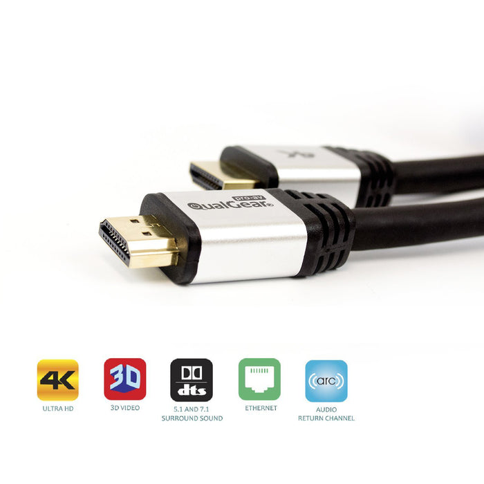 QualGear 30 Ft HighSpeed Long HDMI 20 Cable with 24K Gold Plated Co