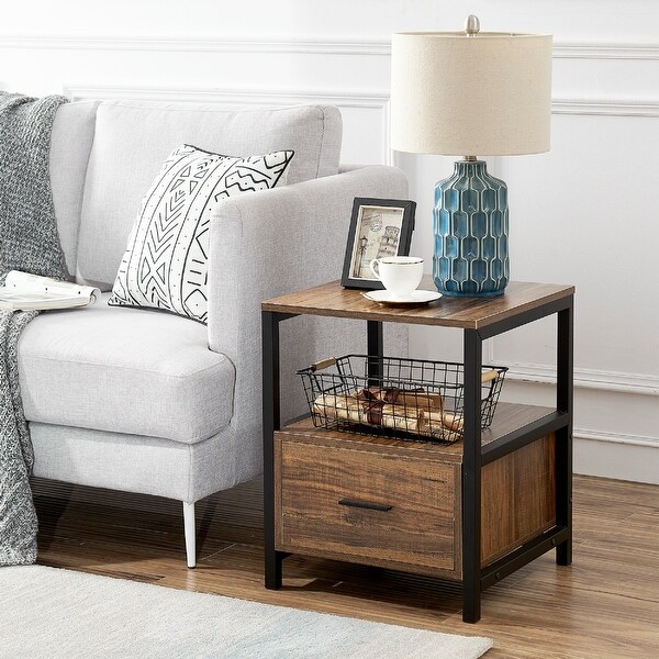 VECELO Square Side Tables /Sofa Tables/End Table/Nightstand