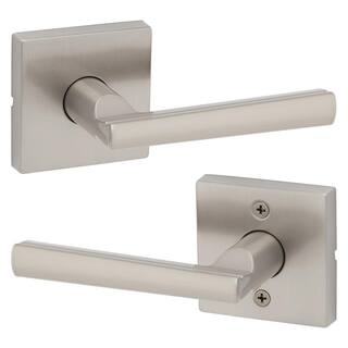 Kwikset Montreal Square Satin Nickel Passage HallCloset Door Lever 720MRLSQT156ALRCS