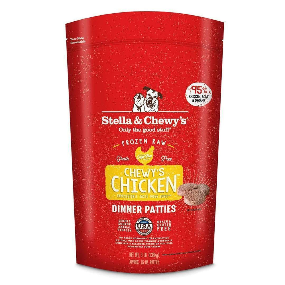 Stella and Chewy's Raw Frozen Chewy's Chicken Dinner Patties for Dogs