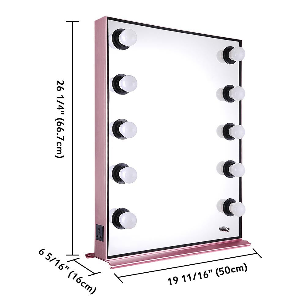 Byootique 20x26 in Hollywood Vanity Mirror w/ LED Light Dimmer