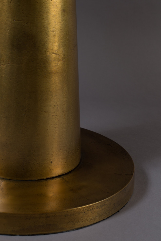 Round Brass Pedestal End Table  Dutchbone Brute   Contemporary   Side Tables And End Tables   by Luxury Furnitures  Houzz