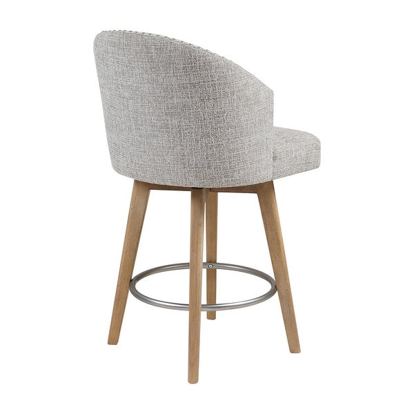 Madison Park Boyle Upholstered 360 Degree Swivel Counter Stool 26