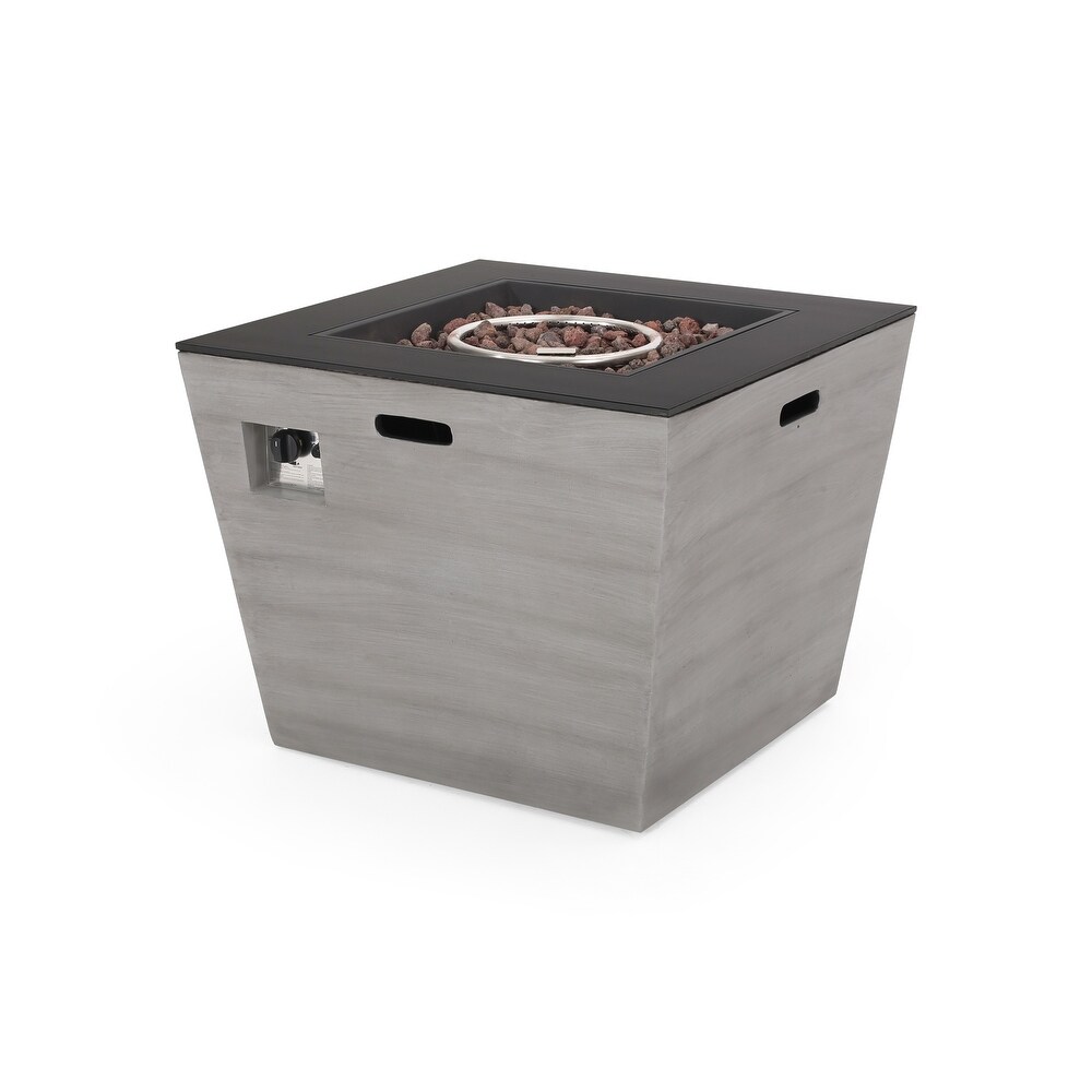 Langton Outdoor Modern 30 Inch Square Fire Pit by Christopher Knight Home   30.00\