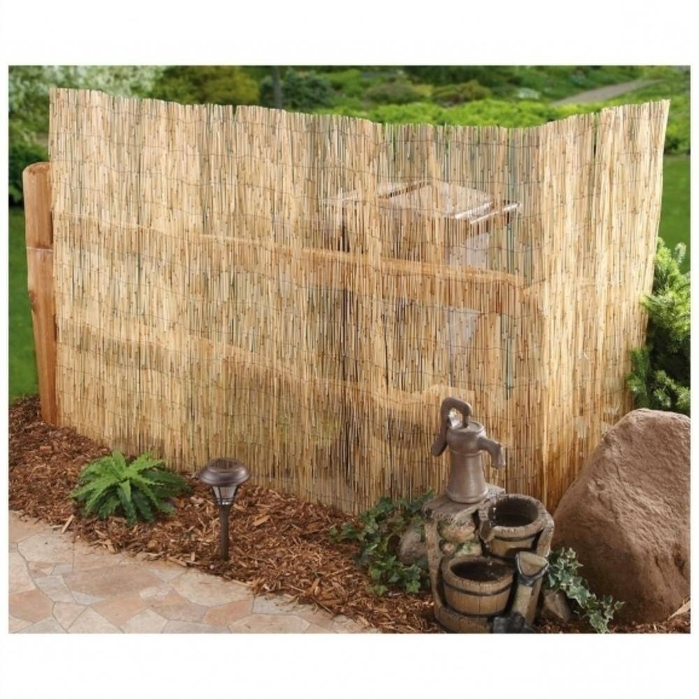 MGP 3 ft. H x 14 ft. L Natural Reed Garden Fence RF-3