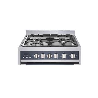 Magic Chef 24 in. 4 Burner Freestanding Gas Range in Stainless Steel MCSRG24S2