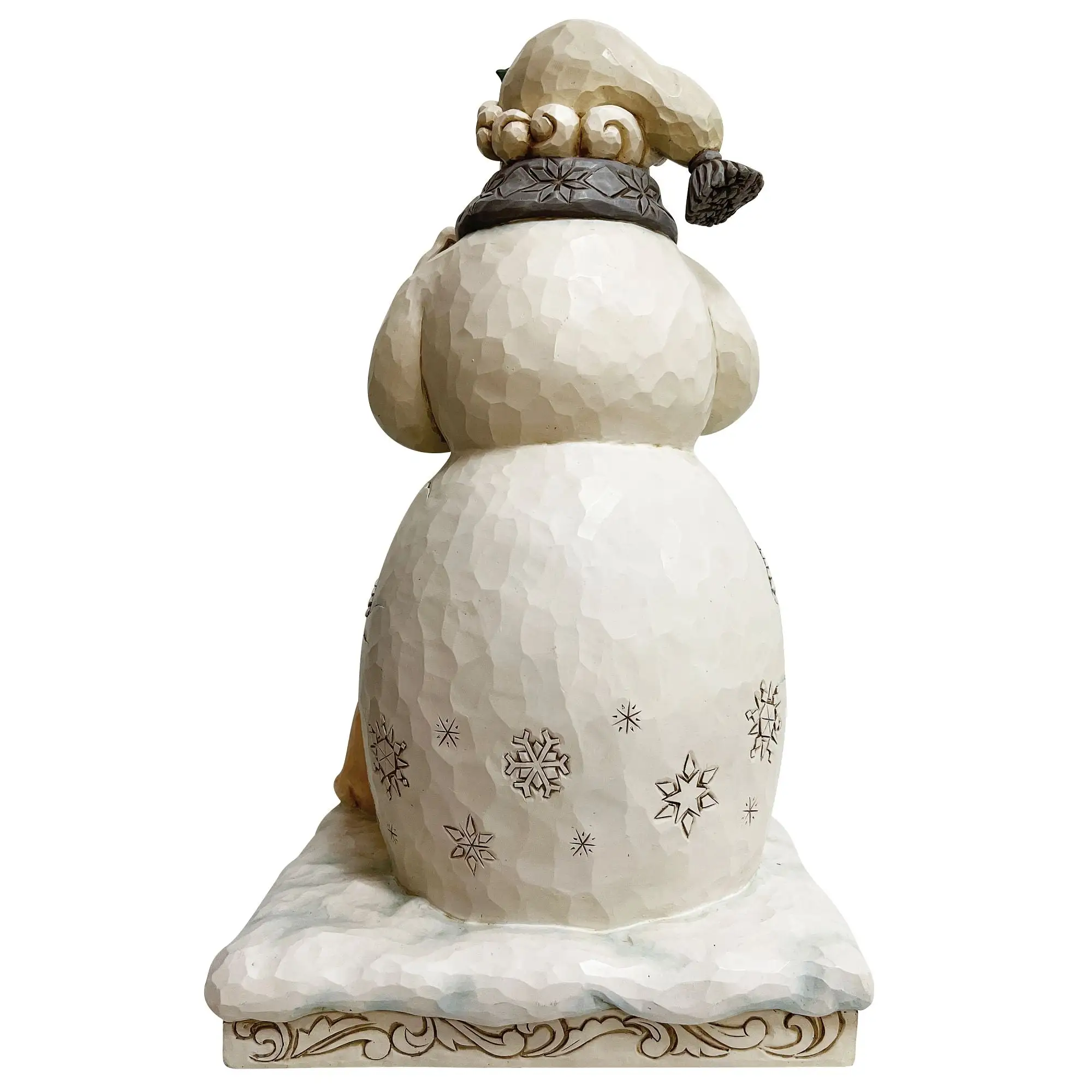 White Woodland Snowman Statue