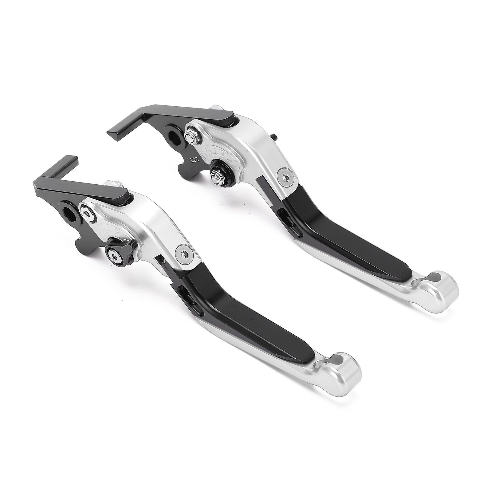 2 Pcs Motorcycle Left Right Brake Levers Motorcycle Modification Accessories Pit Dirt Motocross Parts Replacement For Yamaha Nmax 155 20152021silver