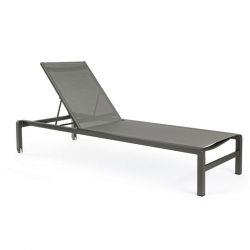 Bain de soleil design BIZZOTTO Cali antracite- Chaise longue de jardin aluminium