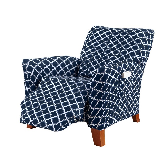 Great Bay Home Stretch Printed Washable Recliner Slipcover