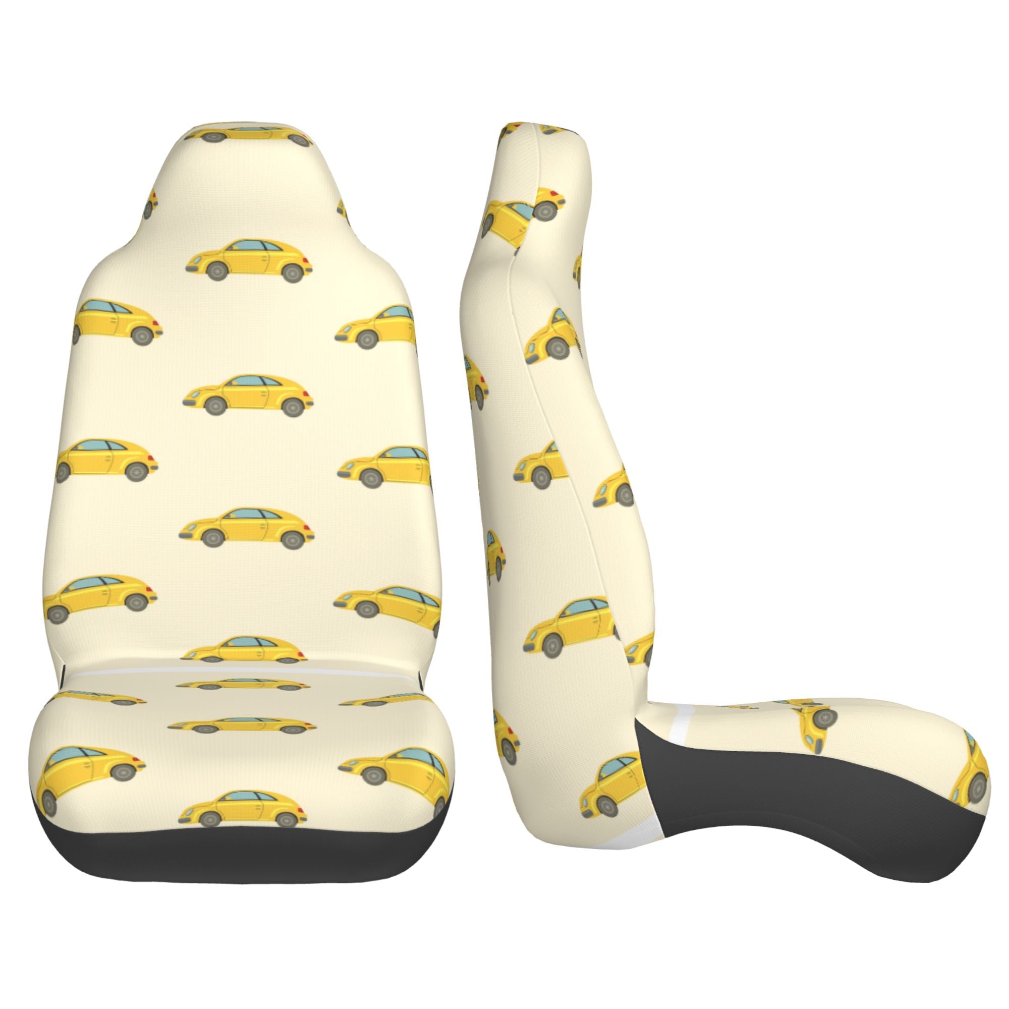 ZICANCN Car Seat Cover Taxi Print Car Front Seat Covers Protectors ， Automotive Seat Covers for Cars Trucks Suv