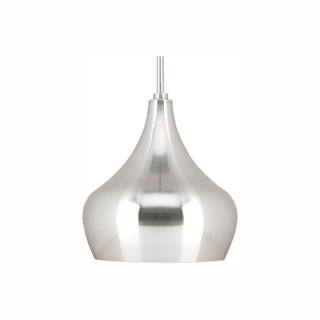 Progress Lighting 1-Light Brushed Nickel LED Pendant with Metal Shade P5187-0930K9