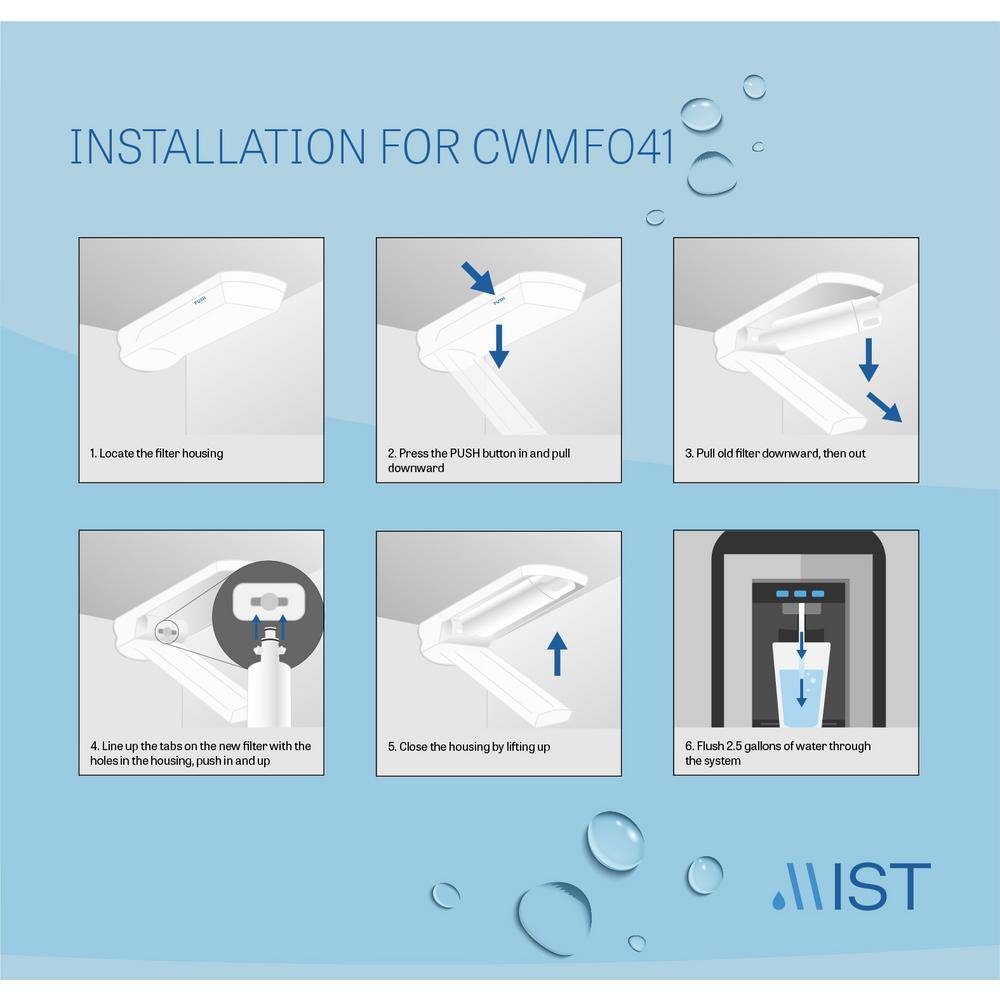 Mist LT700P Compatible with LG LT700P ADQ36006101 Kenmore 46-9690 Refrigerator Water Filter (3-Pack) 46-9690 CWMF341