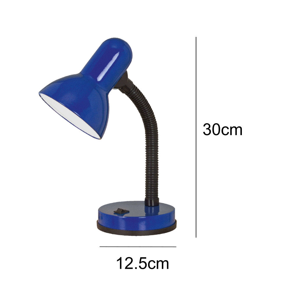 Eglo 9232 Blue Retro Flexible Switched Study Table Desk Lamp 30cm