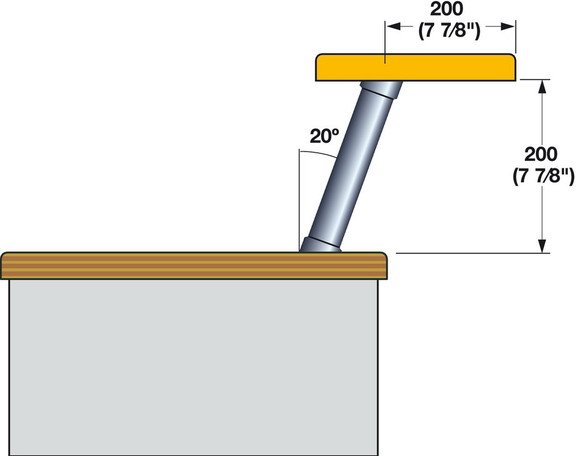 Hafele Countertop Support Angled