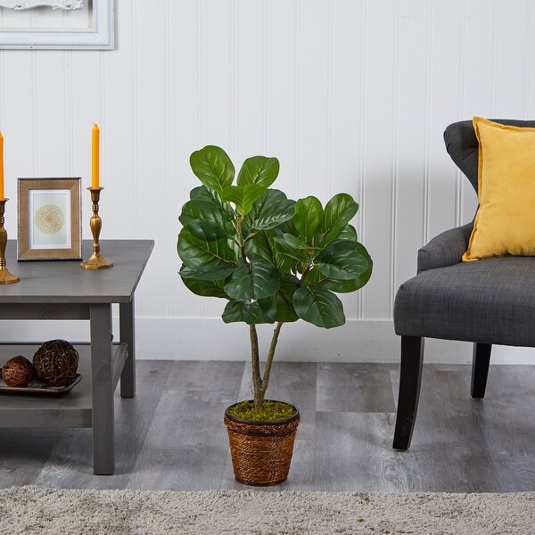 33 Fiddle Leaf Fig Artificial Tree in Basket