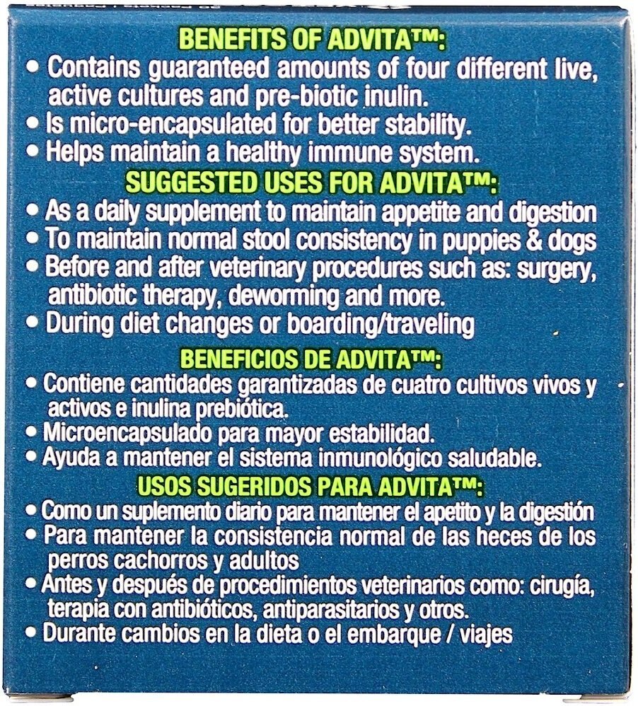 VetOne Advita Probiotic Nutritional Dog Supplement