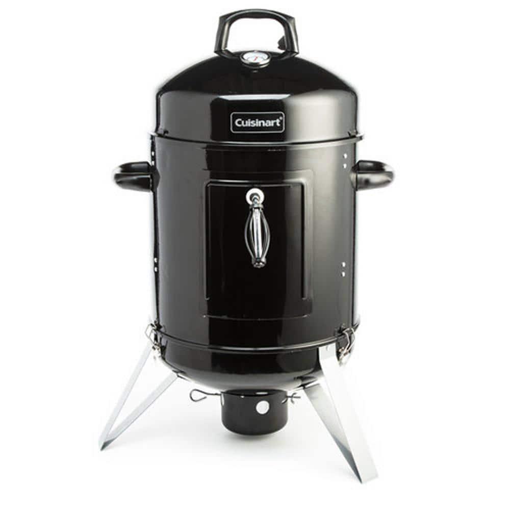 Cuisinart 16 in Vertical Charcoal Smoker and Grill in Black