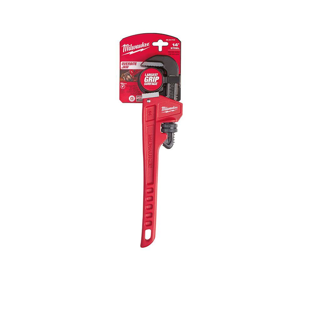 MW Cheater Pipe Wrench with 14 in. Steel Pipe Wrench 48-22-7314-48-22-7114