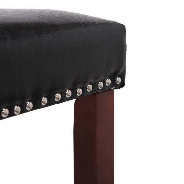 Henley 24-inch Saddle Nailhead Counter Barstool