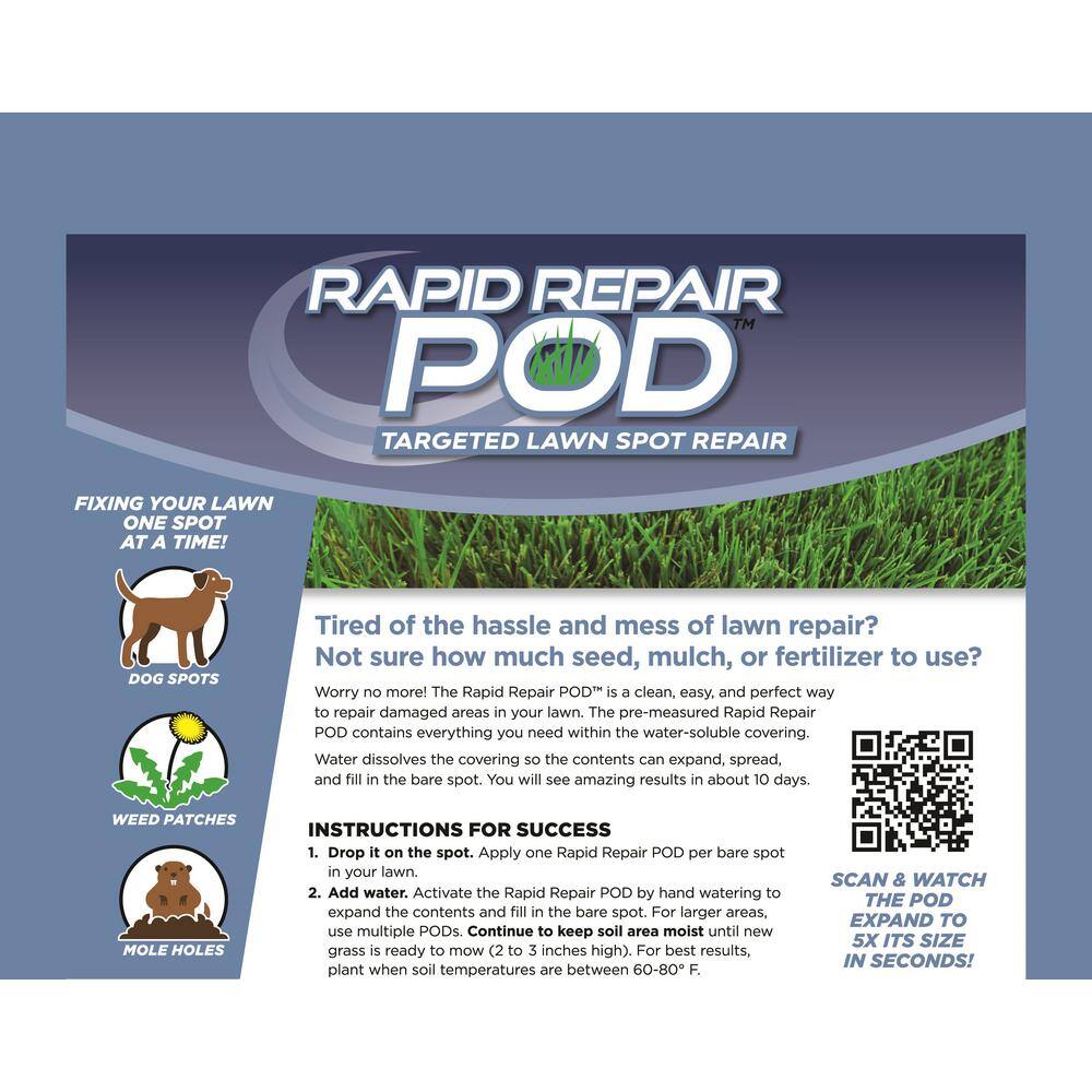 Rapid Repair Pod Rapid Repair Pods 15-Count Sun and Shade Lawn Spot Repair 300016