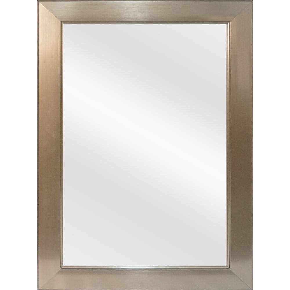 Glacier Bay 24 in. W x 35 in. H Rectangular PS Framed Wall Bathroom Vanity Mirror in Brushed Nickel 4273WK-OD2435