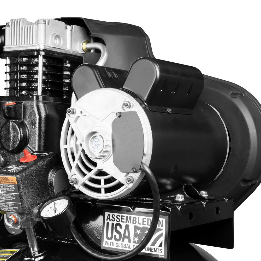 Husky 60 Gal. 3.7 HP 1-Phase 175 PSI Oil Lubed Belt Drive Stationary Electric Air Compressor C603H