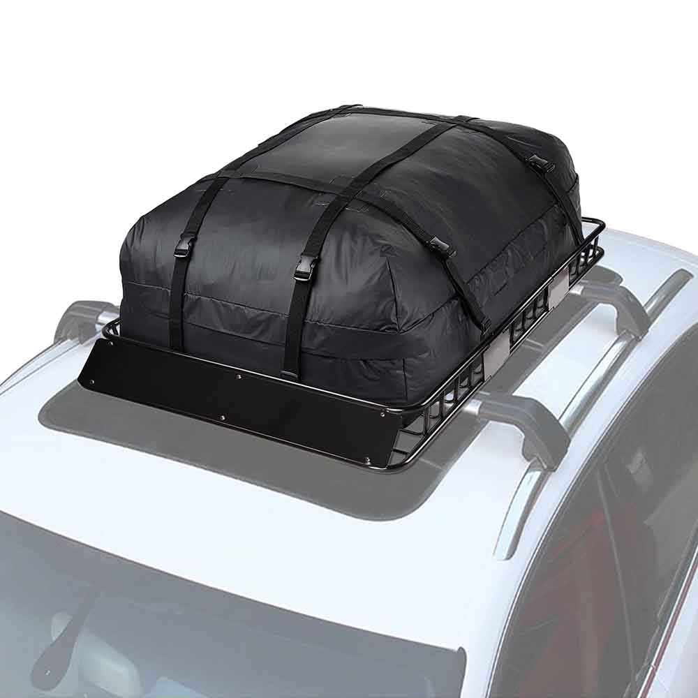 Yescom 64in Car Rooftop Cargo Basket Carrier w/ Extension Universal