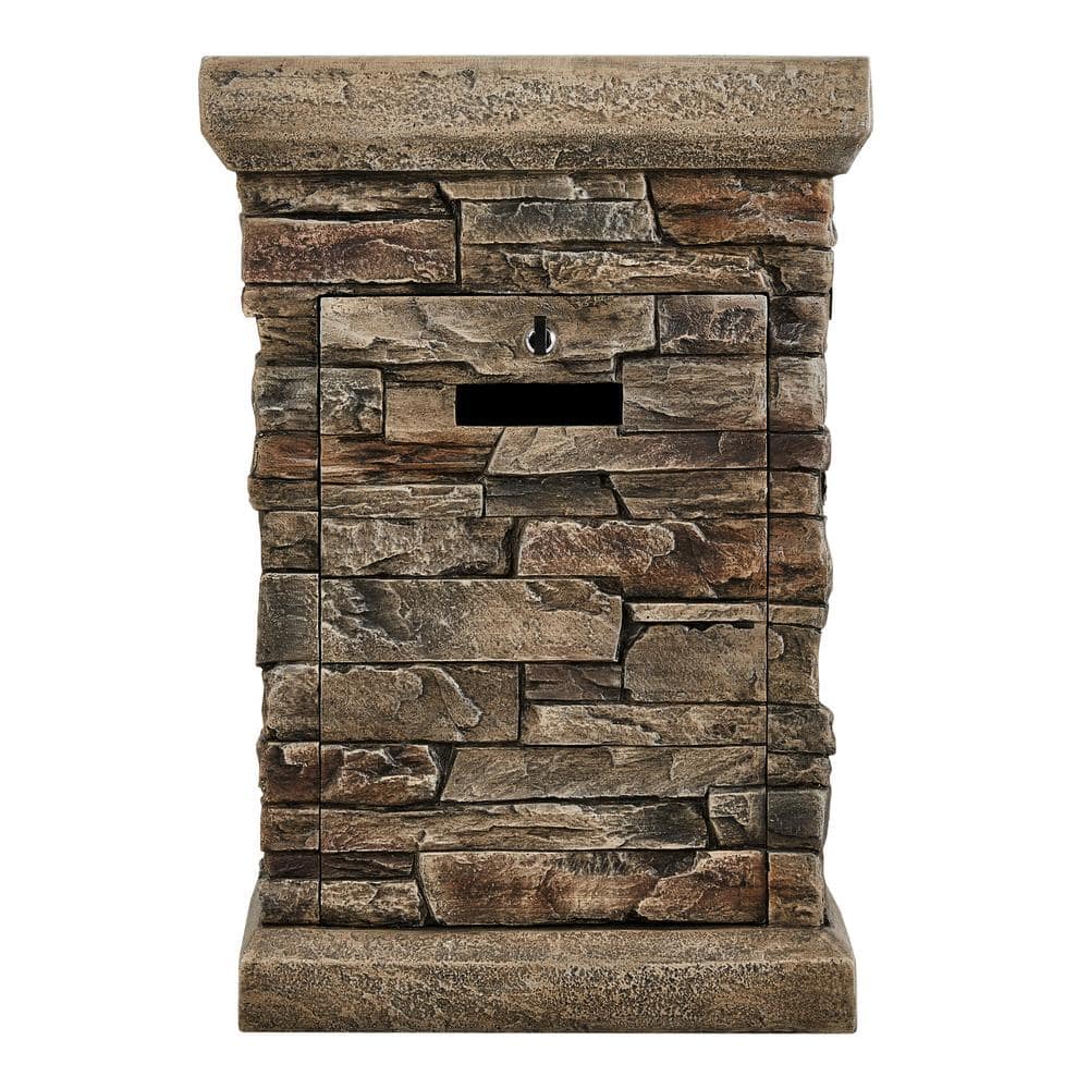 Hampton Bay 19 in. W x 29 in. H Square Stacked Stone Fire Column FP36005-Z