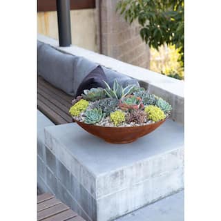 Veradek Rust Bowl 22 in. Corten Steel Metal Round Planter RBV22RS