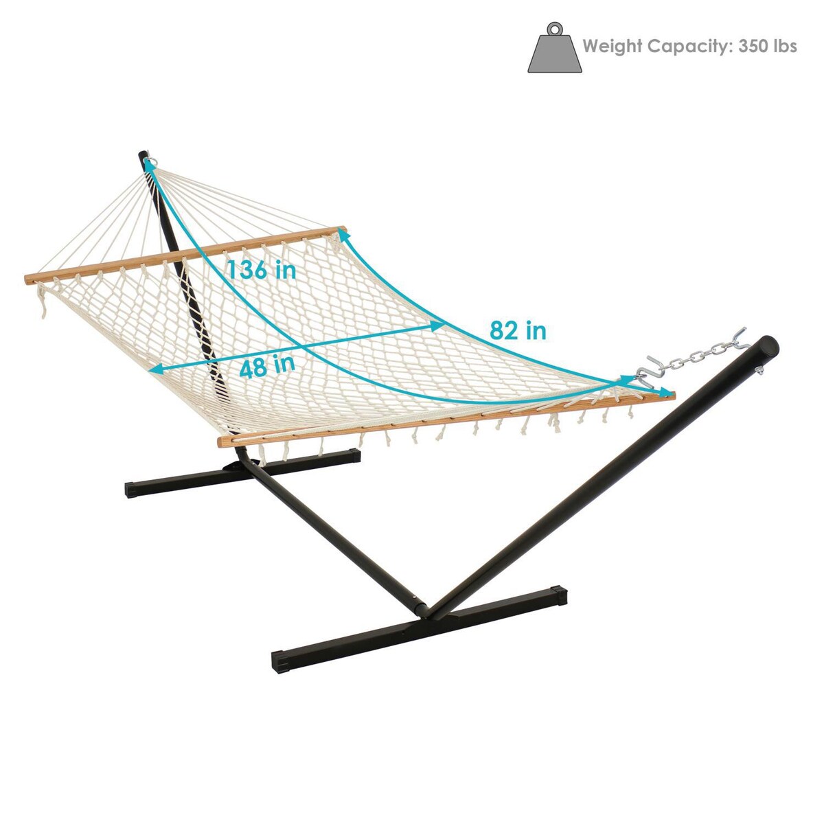 Ultimate Patio Double Rope Hammock w/ Stand