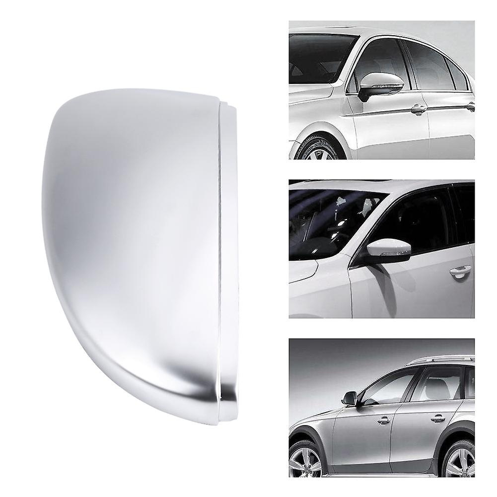 Pair Of Matte Chrome Rearview Mirror Cover Cap For  Passat B7 Cc Jetta Scirocco Beetle