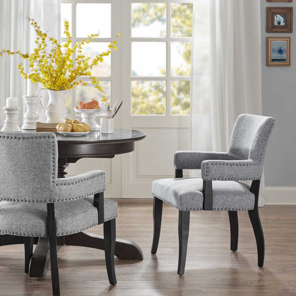 Madison Park Armed Transitional Counter Stools   Transitional   Dining Chairs   by Olliix  Houzz