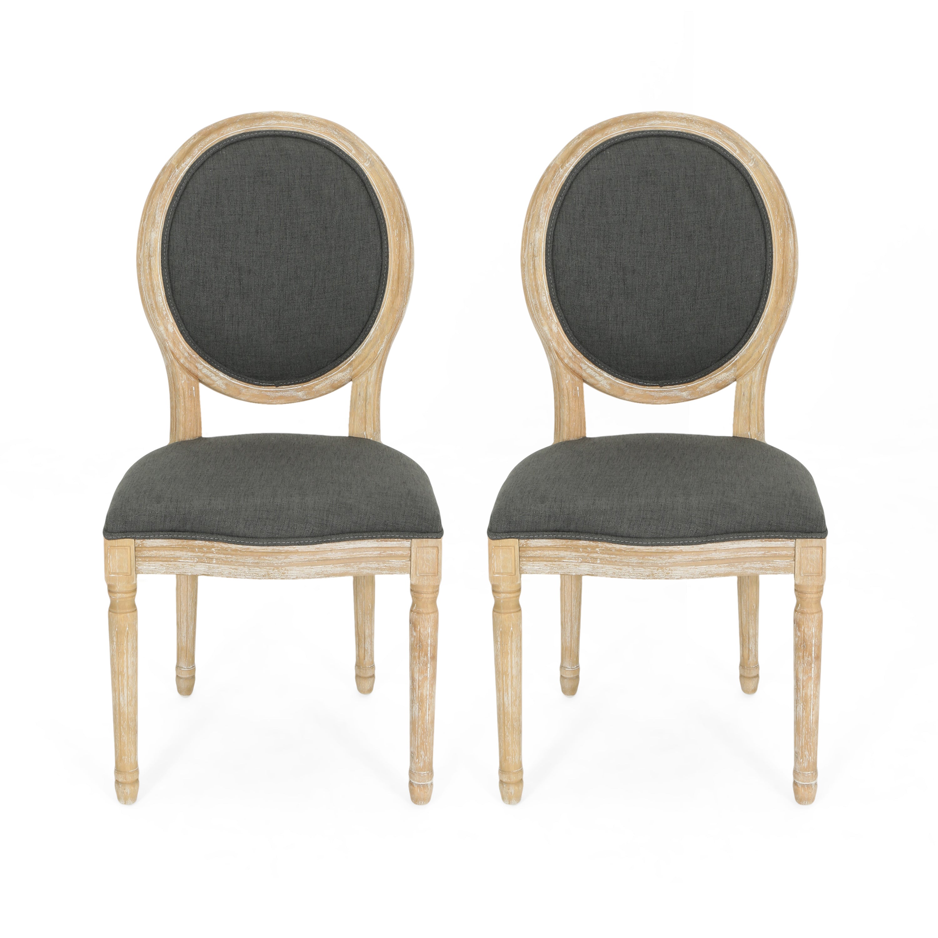 Reed Upholstered French Design Dining Chairs