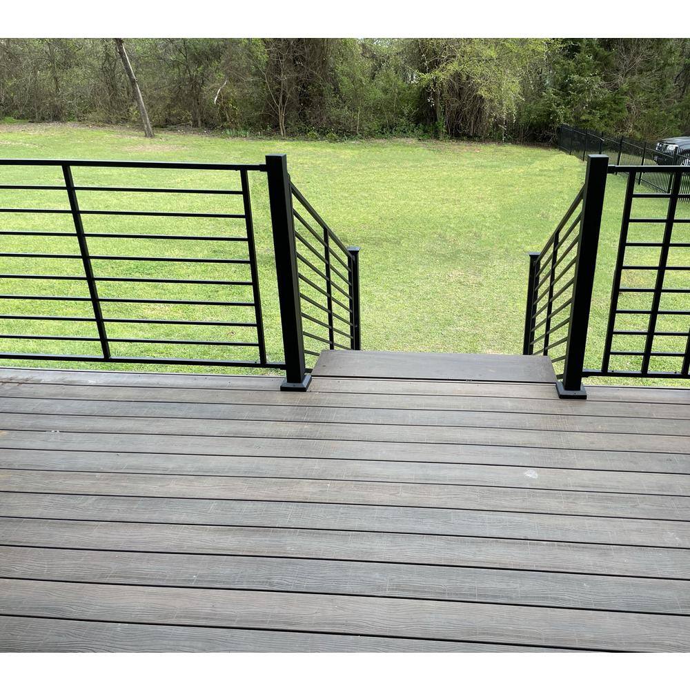 FORTRESS Fe26 Axis 34 in. H x 6 ft. W Black Steel Railing Stair Panel 53034748