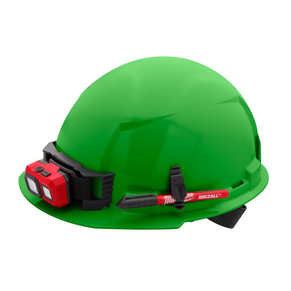 MW Hard Hat Green Front Brim with 4pt Ratcheting Suspension Type 1 Class E 48-73-1106 from MW