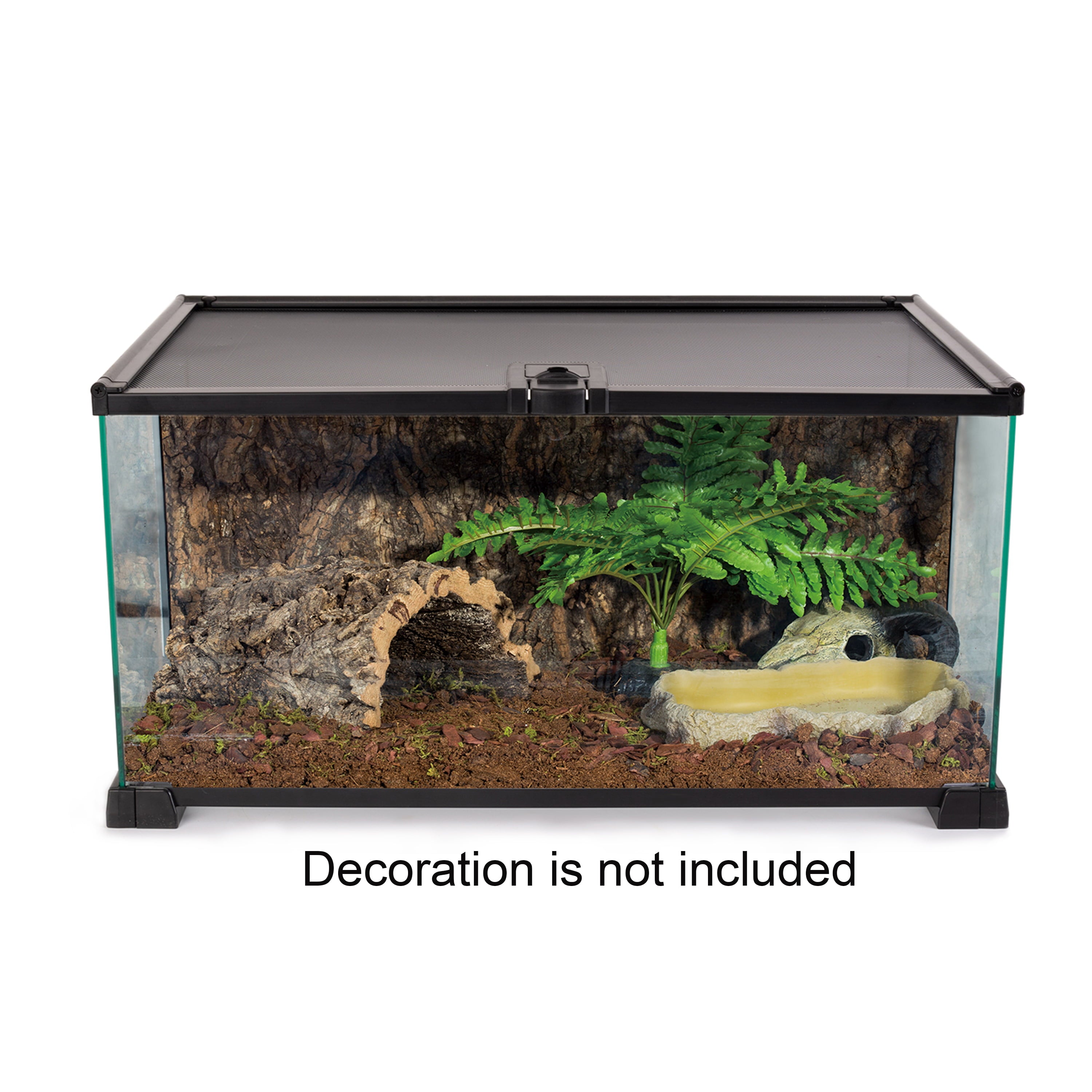 REPTIZOO Knock-Down Mini Glass Reptile Habitat， 360 Rotation Visually Reptile Terrarium 20”×12”×10”(10 gallon)，Easy Assembly