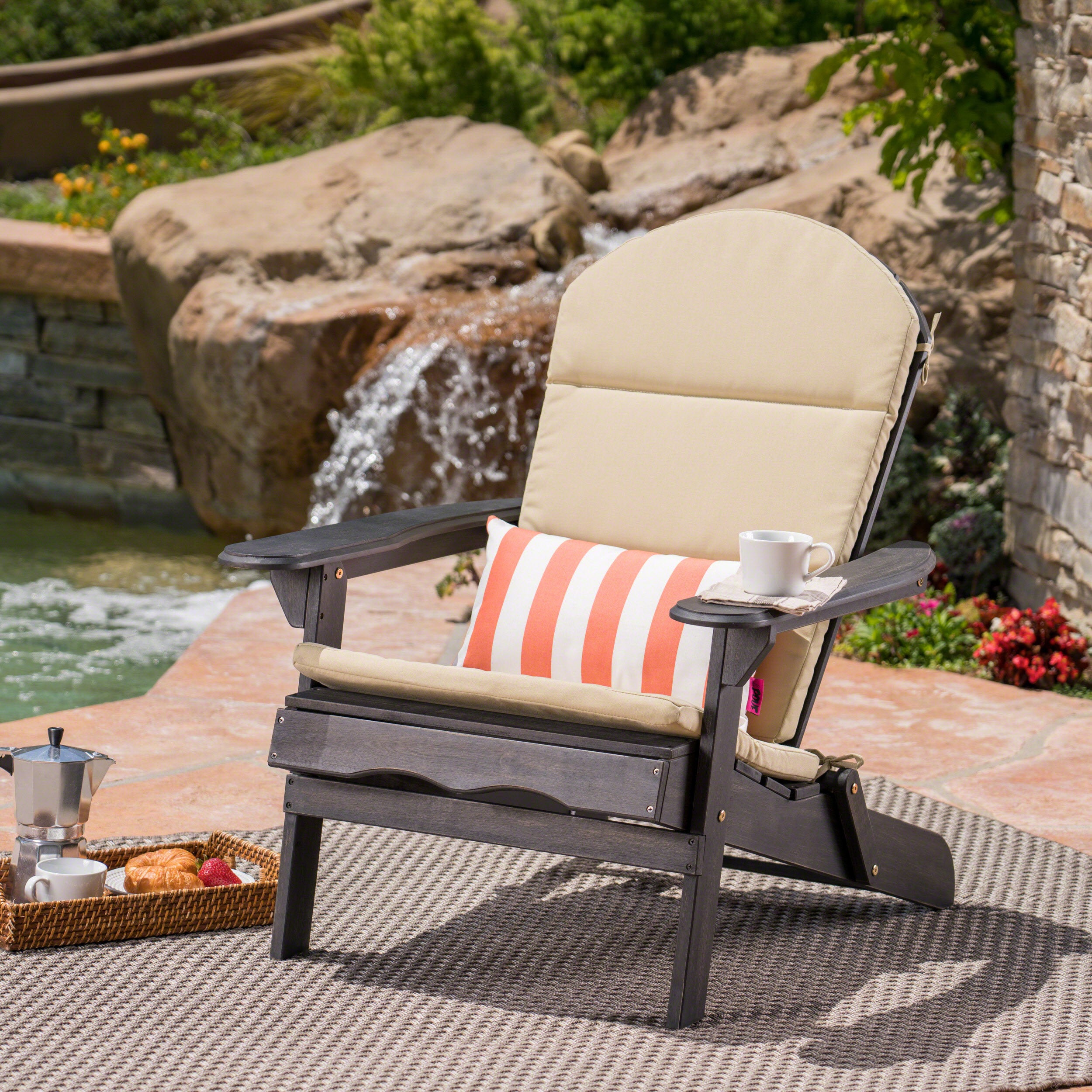 Reed Outdoor Water-Resistant Adirondack Chair Cushion