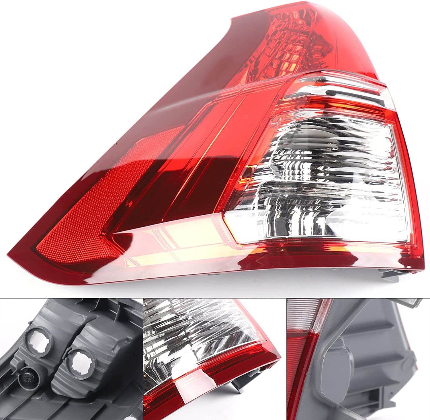 SHZICMY Rear Tail Lamp for 2015 2016 Honda CRV CR-V Left Rear Brake Stop Lamp Assembly Red and Crystal Lens Taillight Assembly