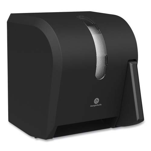 Georgia Pacific Professional Hygienic Push-Paddle Roll Towel Dispenser， 13 x 10 x 14.4， Black (54338A)