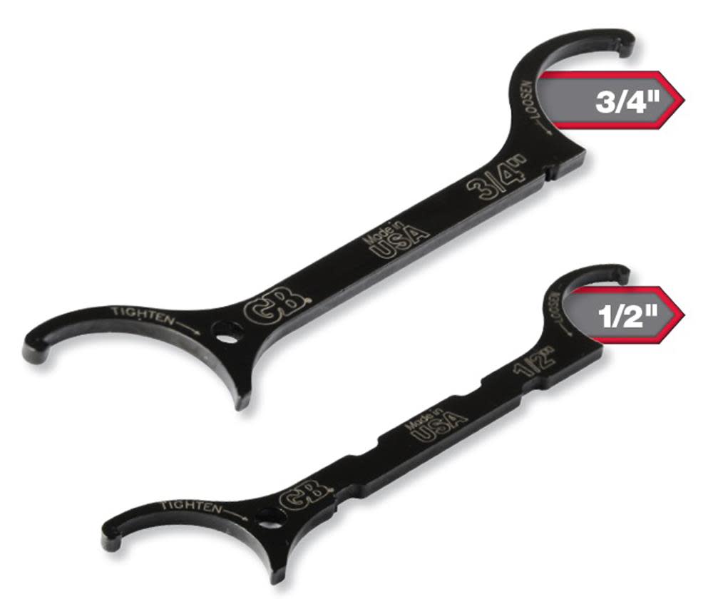 Locknut Wrench Kit 1/2 in and 3/4 in ;